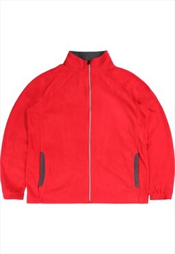 Vintage  Starter Fleece Jumper Full Zip Up Red Large