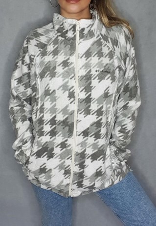 WOMEN'S VINTAGE 90'S COLUMBIA PATTERNED FLEECE JACKET