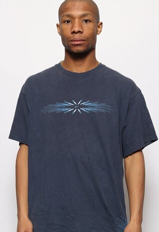 VINTAGE NIKE LOGO T-SHIRT SWOOSH BLUE