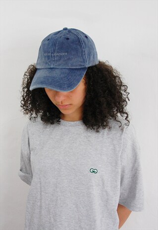 G&G UNISEX WRITING WASHED DENIM CAP