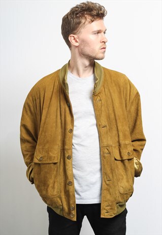 VINTAGE SUEDE BOMBER JACKET