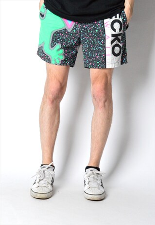 VINTAGE 80S COLOURFUL SPECKLED SUMMER SHORTS