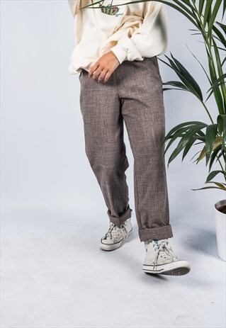 VINTAGE 1990S HIGH-WAISTED TROUSER IN BEIGE