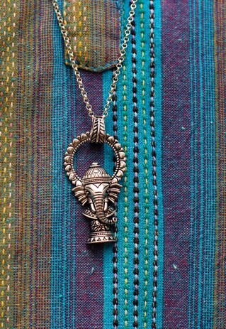 SILVER GANESH NECKLACE