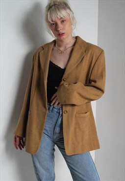 Vintage 80' Oversize Blazer Jacket Brown