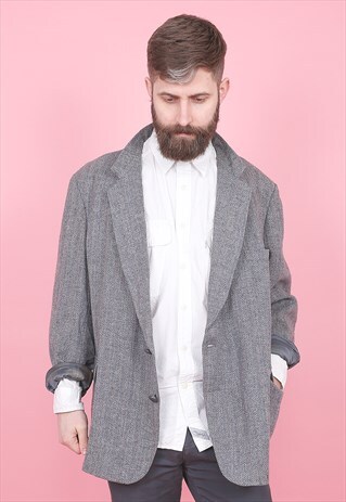 VINTAGE TWEED BLAZER JACKET /R5101