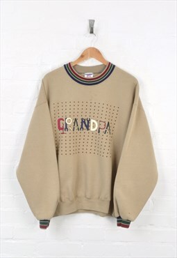 Vintage Grandpa Sweater Beige XL CV11660