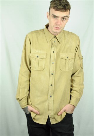 TAN SUEDE SHIRT