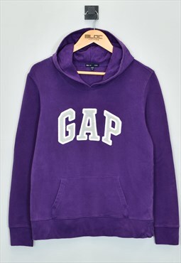 Vintage Women's Gap Hooded Sweatshirt Purple XSmall