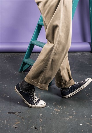 VINTAGE 1980S DOCKERS BEIGE TROUSERS