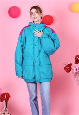 Bretex Vintage 90s Vintage Blue Pink Ski Jacket