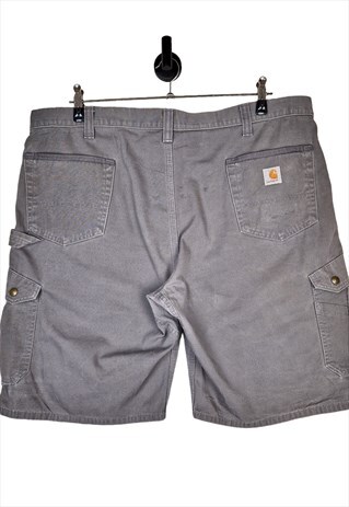 MEN'S CARHARTT CARPENTER CARGO SHORTS IN GREY SIZE W42