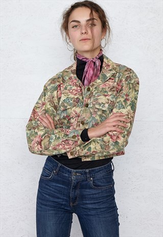 VINTAGE YELLOW FLORAL Z.CAVARICCI JACKET