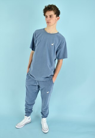 G&G UNISEX BLUE JEAN GOOSE TRACKSUIT BOTTOMS