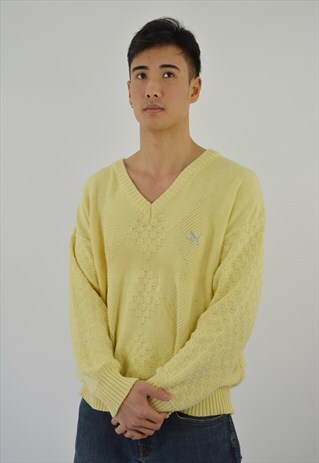 VINTAGE 90'S PUMA KNIT KNITTED SWEATSHIRT WITH LOGO