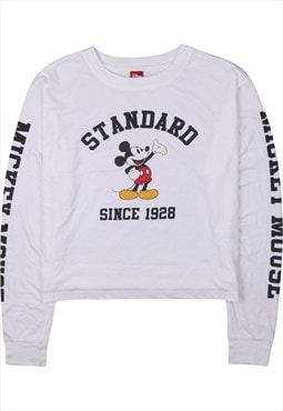 Vintage 90's Diseny Sweatshirt Mickey Mouse Crew Neck White