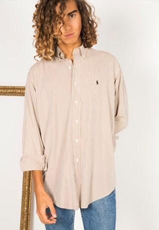 VINTAGE 80S POLO RALPH LAUREN SHIRT / R0135