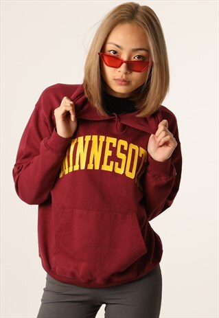 VINTAGE CHAMPION PRINTED COLLEGE HOODIE