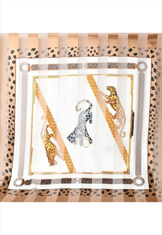 Vintage Animal Print Head Scarf - M