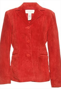 Red Liz Claiborne Leather Jacket - M