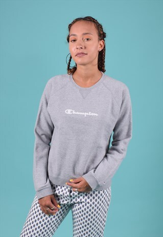VINTAGE CHAMPION GREY LIGHTWEIGHT SWEATSHIRT