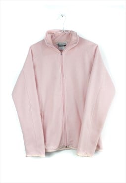 vintage zip up Columbia Fleece in Pink L