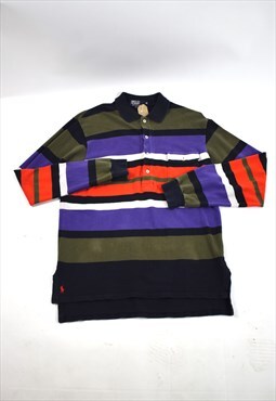 Vintage 90s Ralph Lauren Multicoloured Striped Polo Shirt 