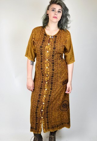 VINTAGE 80'S EMBROIDERED FESTIVAL DRESS