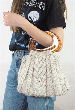 VINTAGE 70'S KNITTED BAG