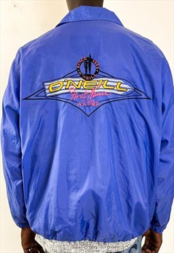 Vintage 90s bomber jacket  nylon blue 