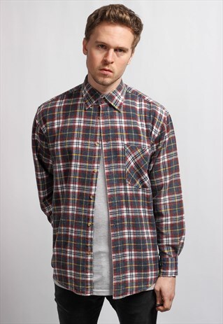 VINTAGE FLANNEL SKATER SHIRT