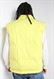 VINTAGE 90'S PADDED GILET JACKET YELLOW