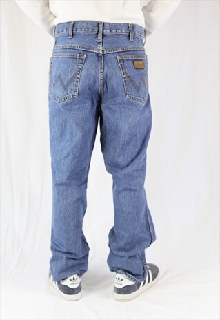 MENS VINTAGE WRANGLER JEANS W36 L30 TEXAS REGULAR ZIP 90'S