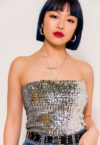 VINTAGE 90'S SEQUIN CROP TOP