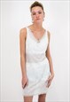 VINTAGE 90S MINI SLIP DRESS IN PASTEL FLORAL PATTERN