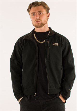 VINTAGE BLACK THE NORTH FACE SOFTSHELL JACKET