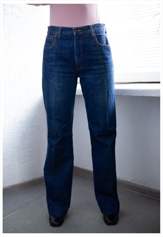 VINTAGE 90'S BLUE HIGH WAISTED STRAIGHT JEANS