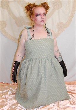 Baby Blue Regency Core Glam Summer Dress Tie Straps Size XL