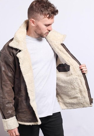 VINTAGE LEATHER AVIATOR JACKET