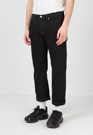 VINTAGE BLACK LEVI'S 501 FIT DENIM JEANS