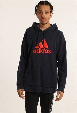 VINTAGE ADIDAS PRINT LOGO HOODIE