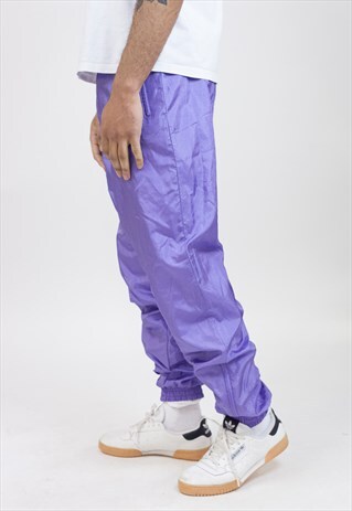 VINTAGE 90'S ADIDAS PURPLE SHELL BOTTOMS