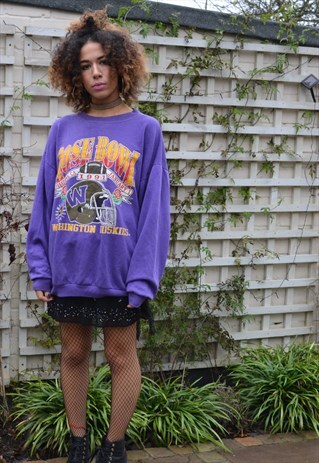 GRAPHIC PRINT PURPLE UNISEX SWEATSHIRT