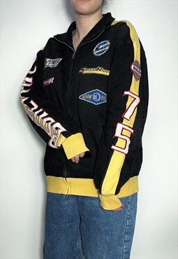 vintage Boneville Racing sweatshirt nascar 90s racer badges