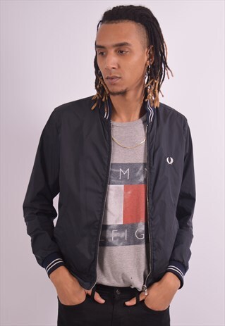 VINTAGE FRED PERRY BOMBER JACKET BLACK
