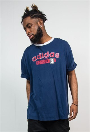 VINTAGE ADIDAS T-SHIRT SOCCER PRINT