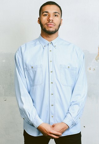 VINTAGE 90S DENIM OXFORD SHIRT