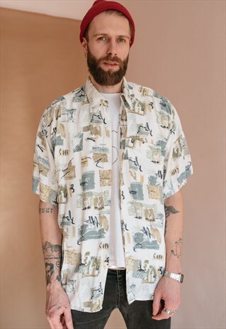 VINTAGE PATTERNED CRAZY 80S' SHIRT