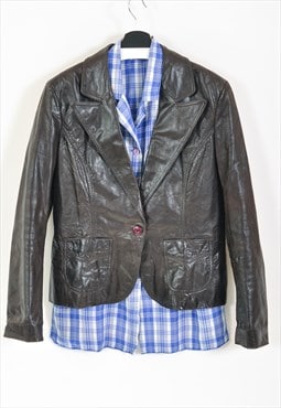 Vintage 90s real leather blazer jacket
