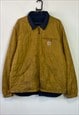 NAVY YELLOW CARHARTT REVERSIBLE JACKET XL PUFFER